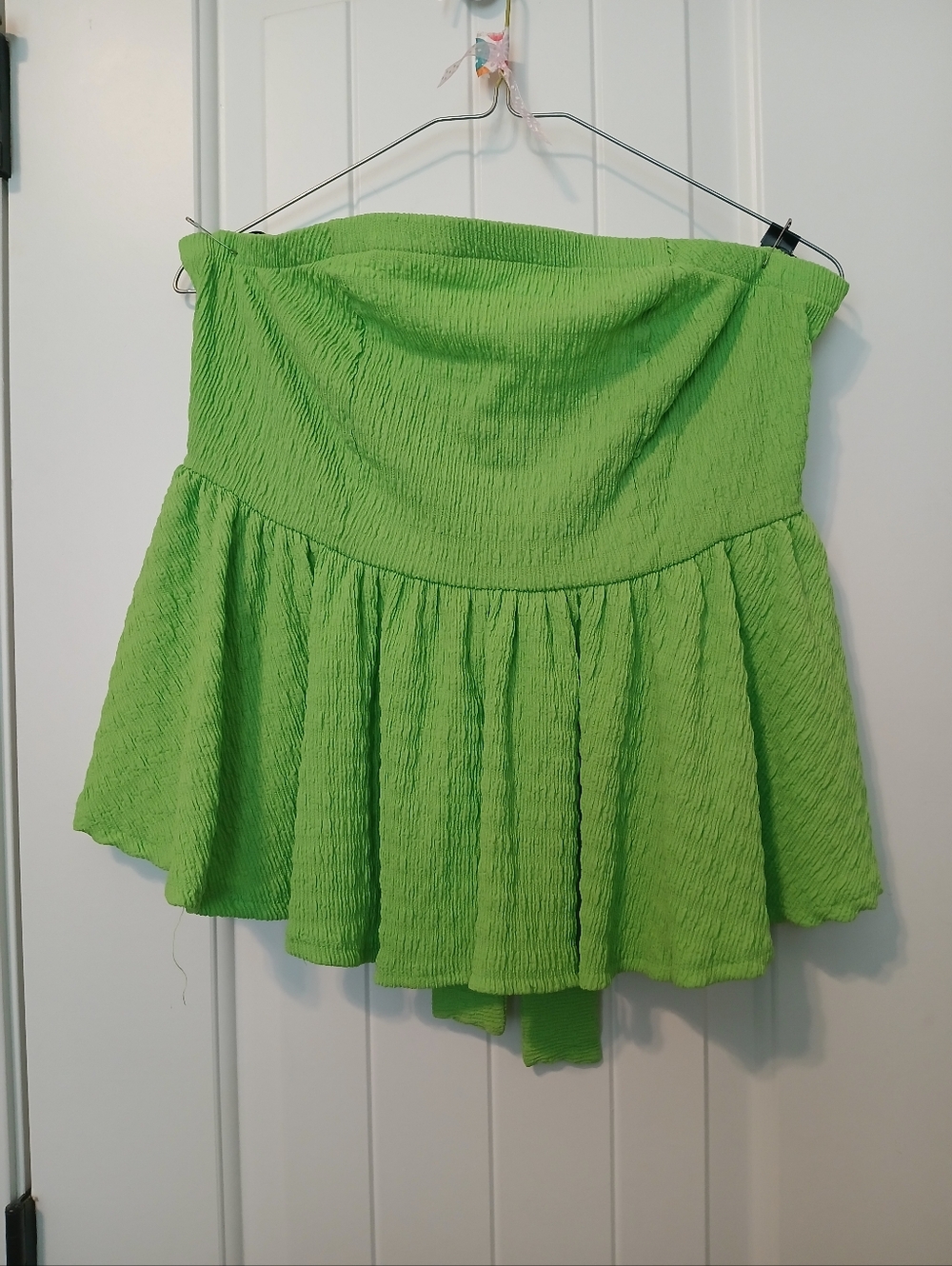 Forever 21 Lime Green Strapless Skater Top